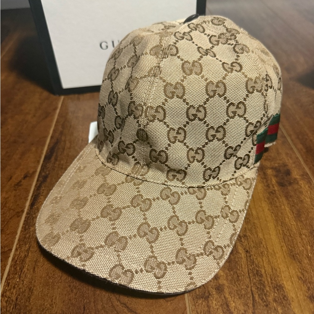 Gucci Tan Monogram Baseball Cap